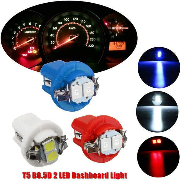 50pcs/Set T5 LED Speedometer Instrument Gauge Cluster Dash Light Bulbs 5 Colors